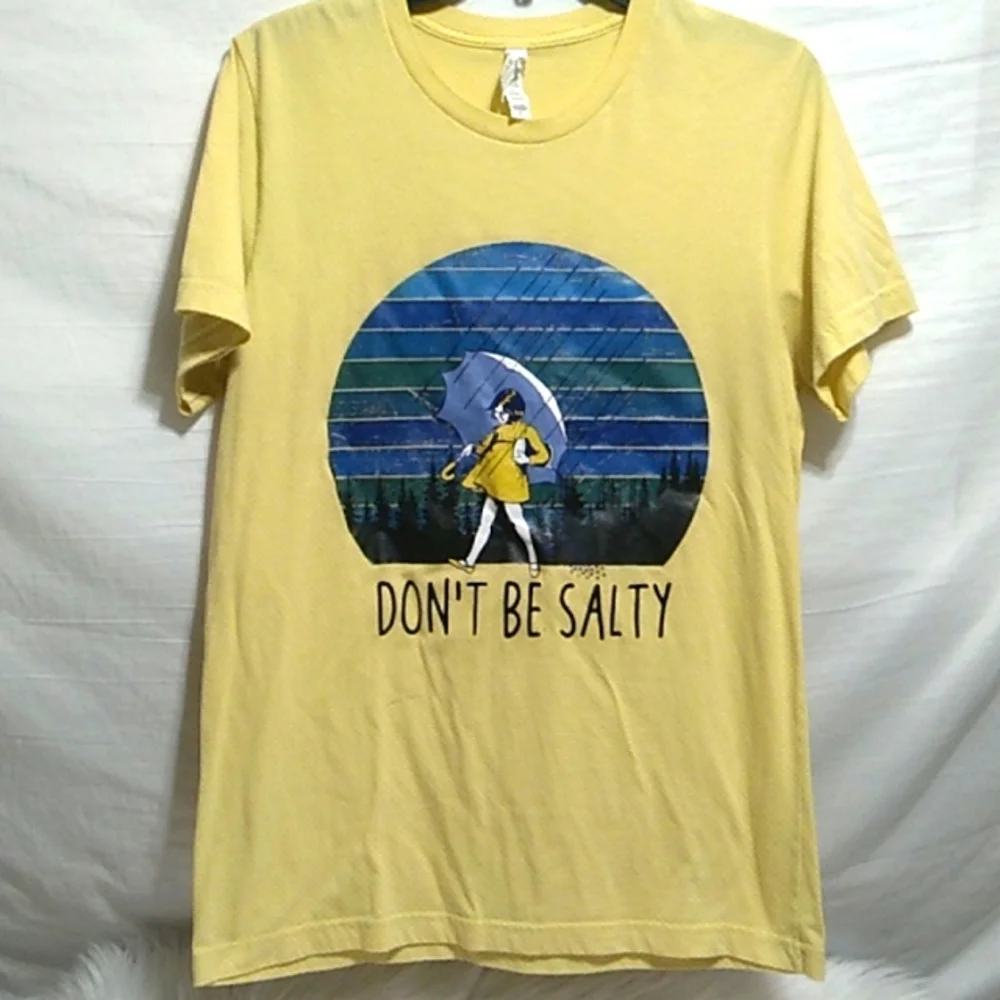 LAST DROP! Don't Be Salty Bella Canvas Tee Sz.M Made In USA Has Wash Wear - Picture 1 of 6